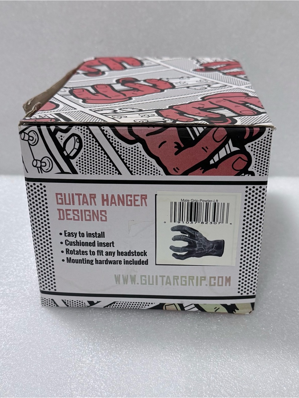 GuitarGrip Hand Shaped Wall Mounted Guitar Hanger, Silver - Picture 11 of 11